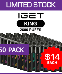 IGET KING – 2600 PUFFS – 50 PACK