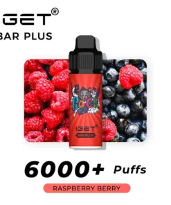 IGET BAR PLUS RASPBERRY BERRY – 6000 PUFFS