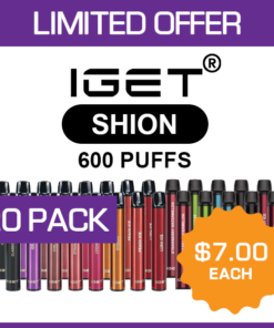 IGET SHION – 600 PUFFS  – 20 PACK