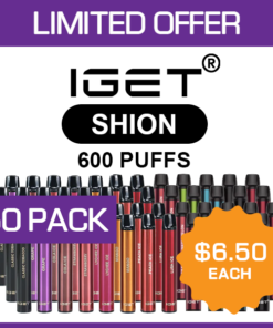 IGET SHION – 600 PUFFS  – 50 PACK