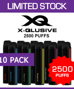 X-QLUSIVE – 2500 PUFFS – 10 PACK