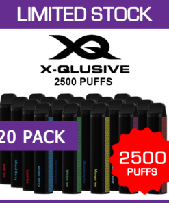 X-QLUSIVE – 2500 PUFFS – 20 PACK