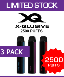 X-QLUSIVE – 2500 PUFFS – 3 PACK