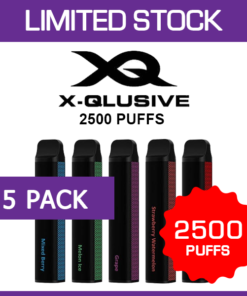 X-QLUSIVE – 2500 PUFFS – 5 PACK